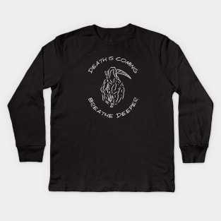 death is coming Kids Long Sleeve T-Shirt